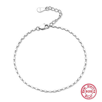 925 Sterling Silver Link Bracelets for Women, Silver, 6-3/4 inch(17cm)