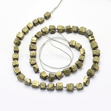 Brins de perles de chalcopyrite naturelles(G-K202-09)-2