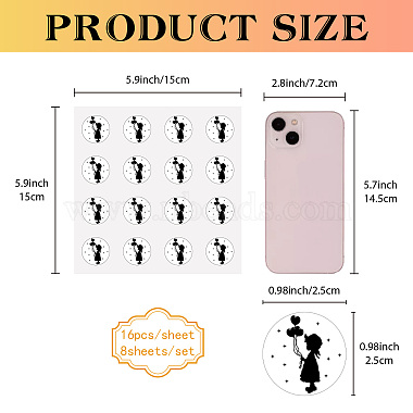 8 Sheets Plastic Waterproof Self-Adhesive Picture Stickers(DIY-WH0428-042)-2