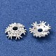 Brass Clear Cubic Zirconia Bead Caps(KK-L272-03S)-1