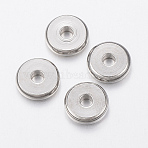 Tarnish Resistant 304 Stainless Steel Beads, Flat Round, Stainless Steel Color, 10x2.5mm, Hole: 3mm(STAS-H426-01-10MM)