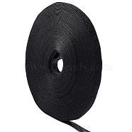 Hook and Loop Reusable Fastening Tape Strap Cable Ties, Double Sided Strong Adhesive Nylon Fabric Wrap, Black, 12.5x1mm, about 25m/roll(FIND-WH0052-25A)