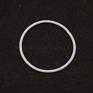 3MM Steel Wire Spring Stretch Bracelet for Women, White, 7-1/8 inch(18cm)(BJEW-WH0011-13D)