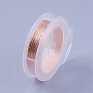 Round Copper Wire for Jewelry Making, PeachPuff, 0.3mm, about 100m/roll(TWIR-WH0001-0.3mm-05)