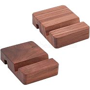 Walnut Wood Mobile Phone Holders, Rectangle, Coconut Brown, 7.9x6x1.9cm, Inner Diameter: 6x0.85~1.15x1~1.2cm(AJEW-WH0248-154)