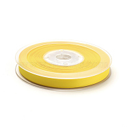 Double Face Matte Satin Ribbon, Polyester Satin Ribbon, Yellow, (3/8 inch)9mm, 100yards/roll(91.44m/roll)(SRIB-A013-9mm-645)