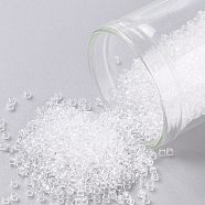 TOHO Round Seed Beads, Japanese Seed Beads, (1) Crystal Clear, 15/0, 1.5mm, Hole: 0.7mm, about 15000pcs/50g(SEED-XTR15-0001)