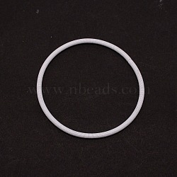 3MM Steel Wire Spring Stretch Bracelet for Women, White, 7-1/8 inch(18cm)(BJEW-WH0011-13D)