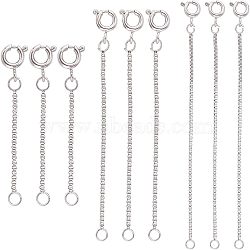 Unicraftale Stainless Steel Chain Extenders, with Box Chains, Stainless Steel Color, 25.4~76.2mm, 15pcs/box(STAS-UN0009-61P)