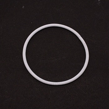 3MM Steel Wire Spring Stretch Bracelet for Women, White, 7-1/8 inch(18cm)