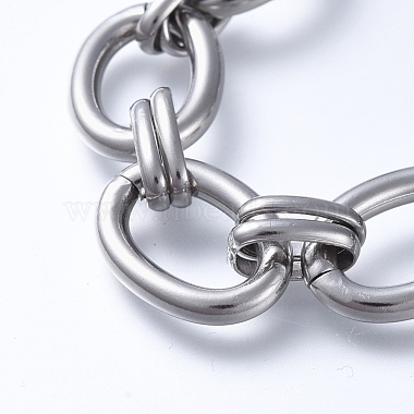 Bracelets avec chaînes en 304 acier inoxydable(BJEW-F407-01-P)-2
