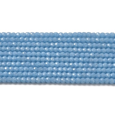 Steel Blue Round Synthetic Gemstone Beads