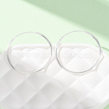 925 Sterling Silver Huggie Hoop Earrings(EJEW-C179-05C-S)-3