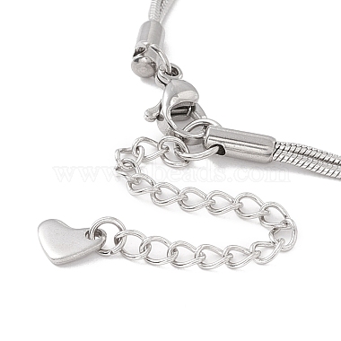 PVD Vacuum Plating 304 Stainless Steel Double Satellite Chains Multi-strand Anklet(STAS-E001-09P)-3