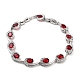Platinum Alloy Teardrop Link Chain Bracelets(BJEW-A005-01C)-1