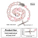 Glass Pearl & Resin Rose Rosary Bead Necklace(NJEW-PH01473)-2