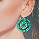 Boucles d'oreilles pendantes rondes et plates tressées en graines de verre pour femmes(FIND-PW0024-18)-5