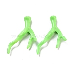 Acrylic Pendant, Imitation Coral, Lawn Green, 48.5x33.5x7.5mm, Hole: 1.8mm(X1-OACR-H116-02B)