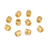 Alloy Hollow Pendant Beads, Barrel with Letter, Matte Gold Color, Letter.Y, 6.5x5mm, Hole: 3.5mm(PALLOY-P242-01MG-Y)
