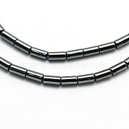 Grade AA Non-magnetic Synthetic Hematite Column Beads Strands, 4x2mm, Hole: 1mm, about 100pcs/strand, 16 inch(G-F161-07C)