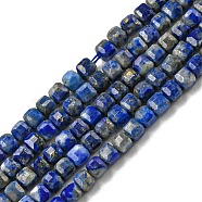 Natural Lapis Lazuli Beads Strands, Faceted Cube, 2x2x2mm, Hole: 0.5~0.6mm, about 170pcs/strand, 15~15.67 inch(38.1~39.8cm)(G-G0005-A02)
