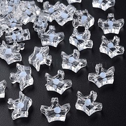 Transparent Acrylic Beads, Bead in Bead, Crown, Light Sky Blue, 14x17.5x7mm, Hole: 2mm, about 581pcs/500g(MACR-S373-105-B08)