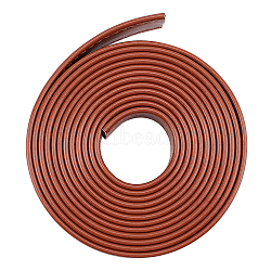 PU Leather Cord, Flat, Sienna, 20x2.5mm, 3m/roll(DIY-WH0209-99D)