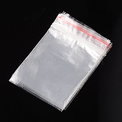Plastic Zip Lock Bags, Resealable Packaging Bags, Top Seal, Self Seal Bag, Rectangle, Clear, 10x7cm, Unilateral Thickness: 0.9 Mil(0.023mm)(OPP07)