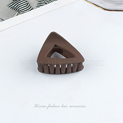 Frosted Acrylic Hair Claw Clips, Triangle Non Slip Jaw Clamps for Girl Women, Coffee, 45x34mm(OHAR-PW0003-019J)