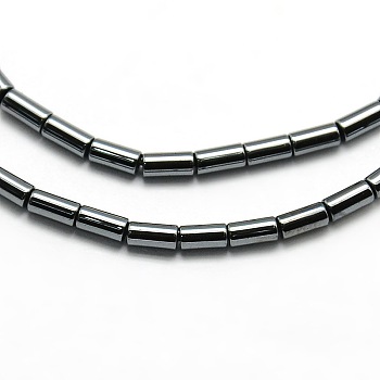 Grade AA Non-magnetic Synthetic Hematite Column Beads Strands, 4x2mm, Hole: 1mm, about 100pcs/strand, 16 inch