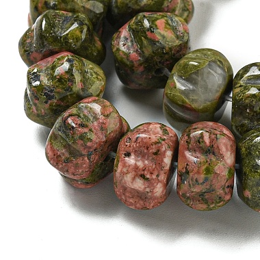 unakite naturelles brins de perles(G-G142-A09-01)-4