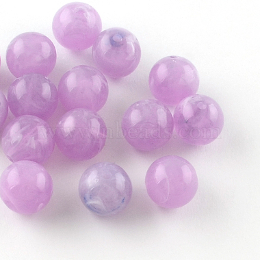 16mm Lilac Round Acrylic Beads