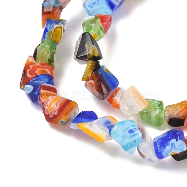 ハンドメイドmillefiori lampworkビーズストランド(LAMP-P070-02A-04)-3