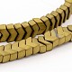 Frosted Electroplate Non-magnetic Synthetic Hematite Bead Strands(G-J286-04B)-1