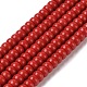brins de perles de corail synth&eacute;tiques teints(CORA-P010-05B)-1