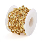 Yilis Handmade Alloy Link Chains, with Spool, Unwelded, Long-Lasting Plated, Oval, Cadmium Free & Lead Free, Golden, Link: 18x14x3.5mm, 11.5x9x3mm, 1m/bag(LCHA-YS0001-01)
