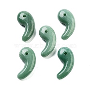 Natural Green Aventurine Pendants, Magatama Charms, 49x26x14mm, Hole: 4mm(G-G119-01B)