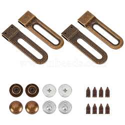 CHGCRAFT 1 Set Aluminium Alloy Slider, for Bag Straps Replacement Accessories, Antique Golden, 77.5x23x6.5mm, Hole: 2mm(FIND-CA0002-04A)
