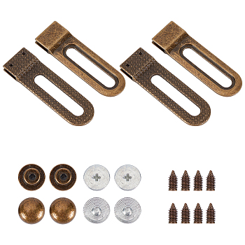 CHGCRAFT 1 Set Aluminium Alloy Slider, for Bag Straps Replacement Accessories, Antique Golden, 77.5x23x6.5mm, Hole: 2mm