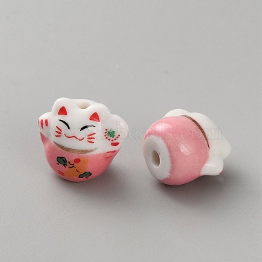 Handmade Printed Porcelain Beads(PORC-WH0018-03D)-2