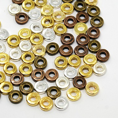 Mixed Color Donut Alloy Spacer Beads