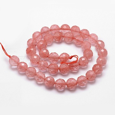 Cherry Quartz Glass Beads Strands(X-G-D840-43-8mm)-2