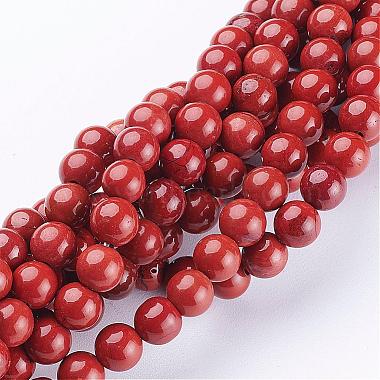 6mm FireBrick Chip Red Stone Beads