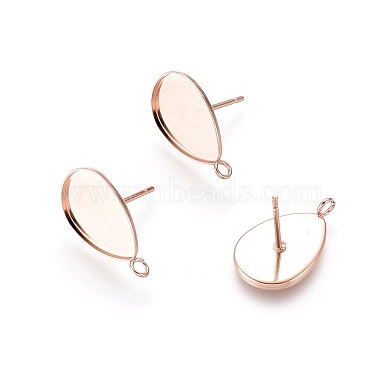 Rose Gold Stainless Steel Stud Earrings