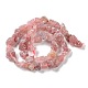 Brins de perles de quartz synthétiques brutes et brutes à la fraise(G-B065-C08)-3