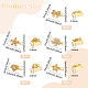 20Pcs 5 Style Rack Plating Brass Pave Clear Cubic Zirconia Flower Slide Charms(KK-BC0012-86)-2