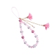 strass en argile polymère et bracelet mobile en chaîne de perles de verre(HJEW-SW00021-03)-1
