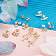 Kissitty 5 paires 5 boucles d'oreilles longues pendantes en zircone cubique transparente avec épingles en argent sterling pour femmes(EJEW-KS0001-03)-5