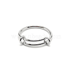 304 Stainless Steel Wire Wrap Expandable Adjustable Ring for Women, Stainless Steel Color, US Size 5 1/4(15.9mm)(RJEW-WH0007-01C-P)