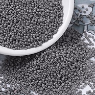MIYUKI Round Rocailles Beads, Japanese Seed Beads, 11/0, (RR2317) Matte Opaque Gray, 2x1.3mm, Hole: 0.8mm, about 5500pcs/50g(SEED-X0054-RR2317)